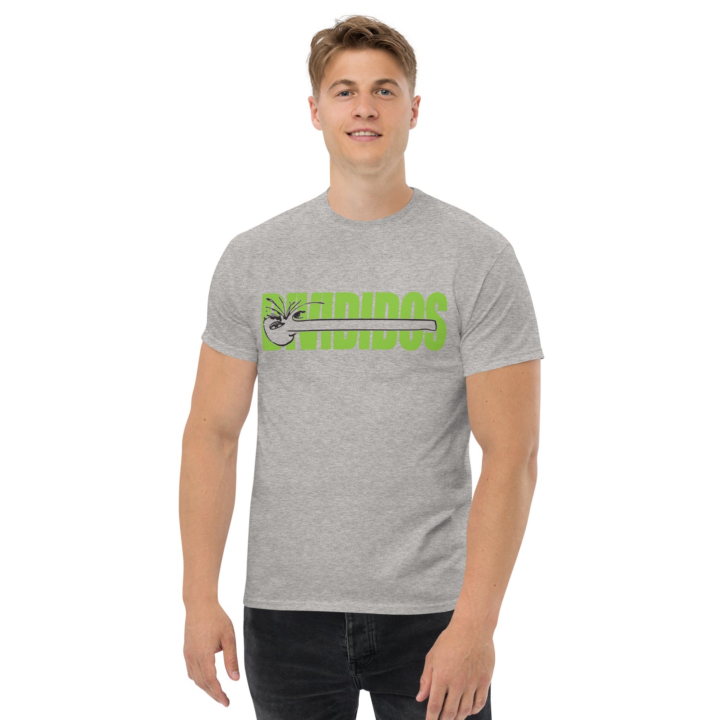Divididos. Camiseta de Algodón 100% peinado. Corte Unisex. Blanca y gris. Opción 1. CAM2411.