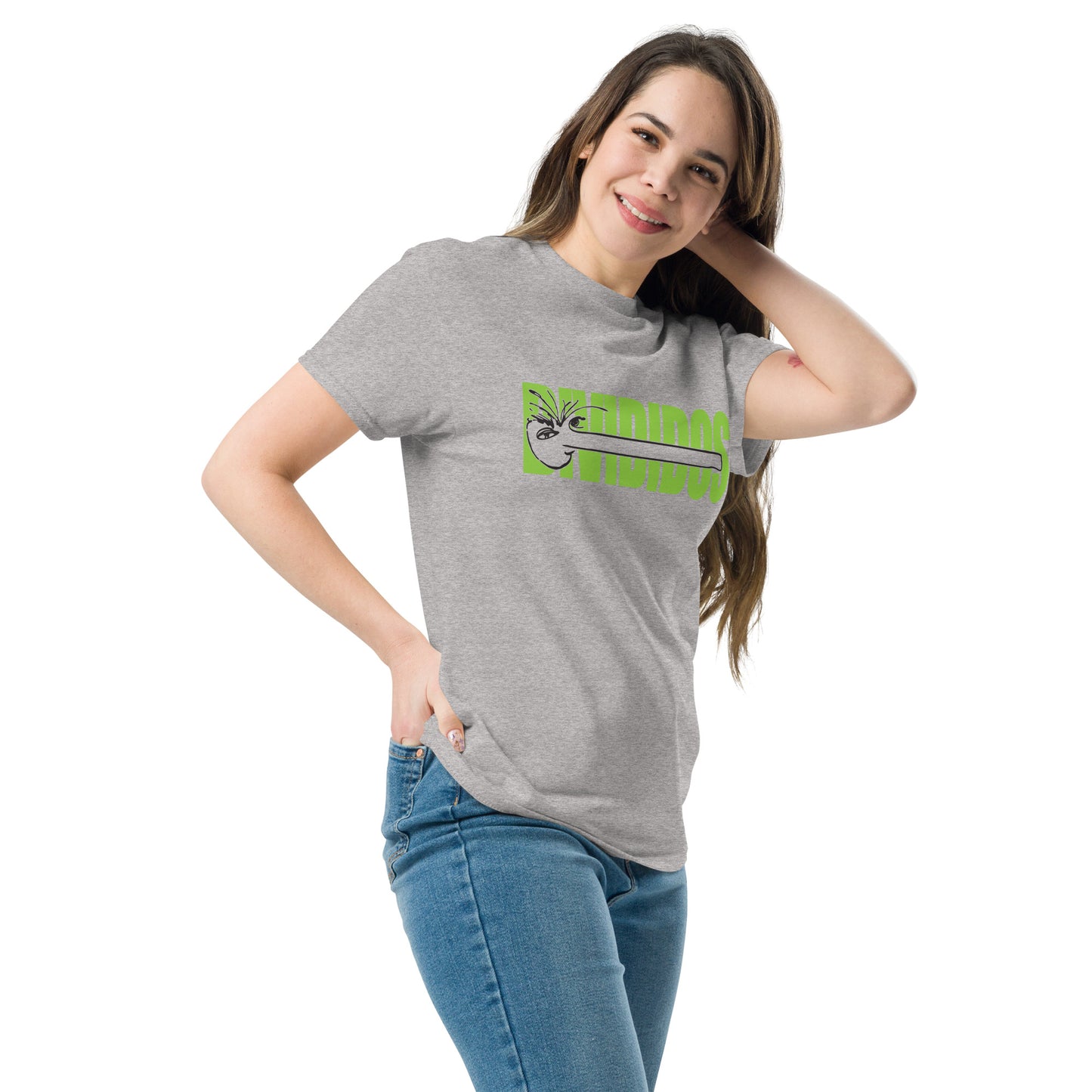 Divididos. Camiseta de Algodón 100% peinado. Corte Unisex. Blanca y gris. Opción 1. CAM2411.