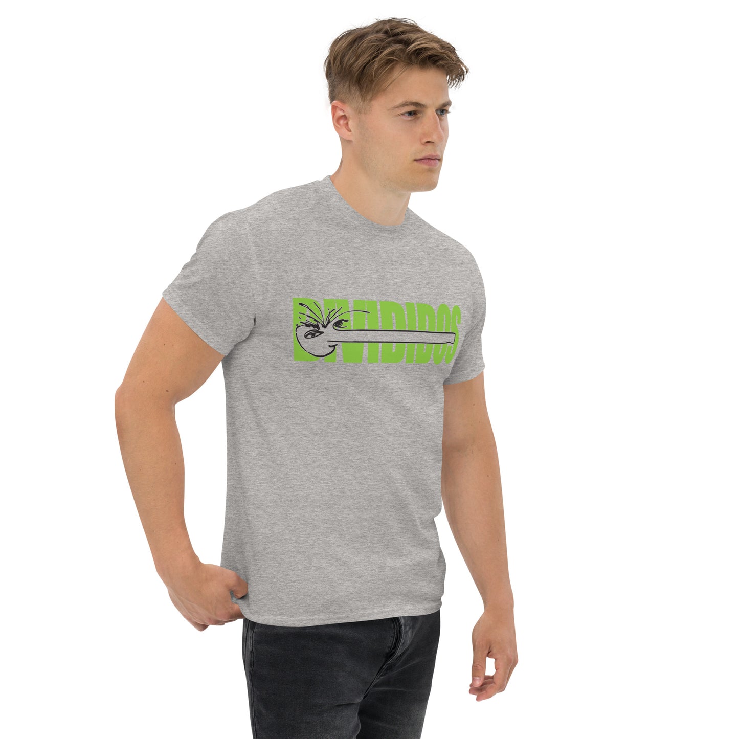 Divididos. Camiseta de Algodón 100% peinado. Corte Unisex. Blanca y gris. Opción 1. CAM2411.