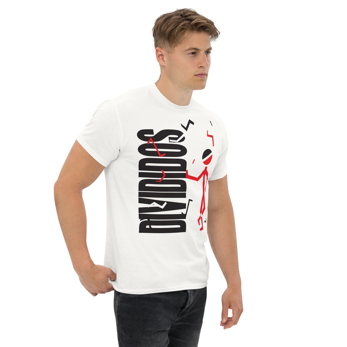 Divididos. Camiseta de Algodón 100% peinado. Corte Unisex. Blanca. Opción 1 . CAM2412.