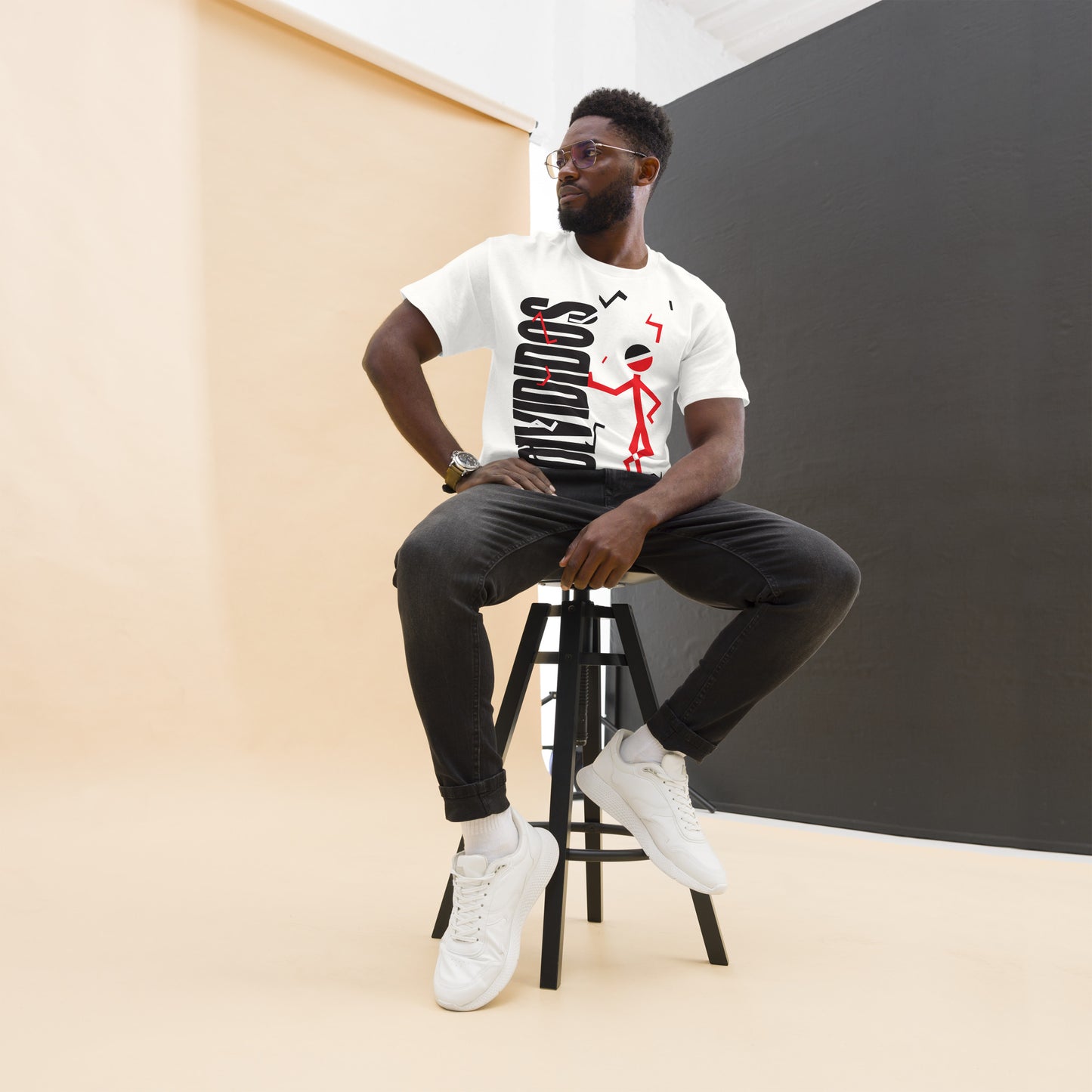 Divididos. Camiseta de Algodón 100% peinado. Corte Unisex. Blanca. Opción 1 . CAM2412.