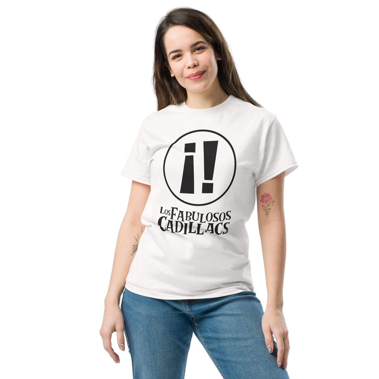 Los Fabulosos Cadillacs. Argentina. Algodón 100%. Corte Unisex. Blanca y gris. CAM2614.