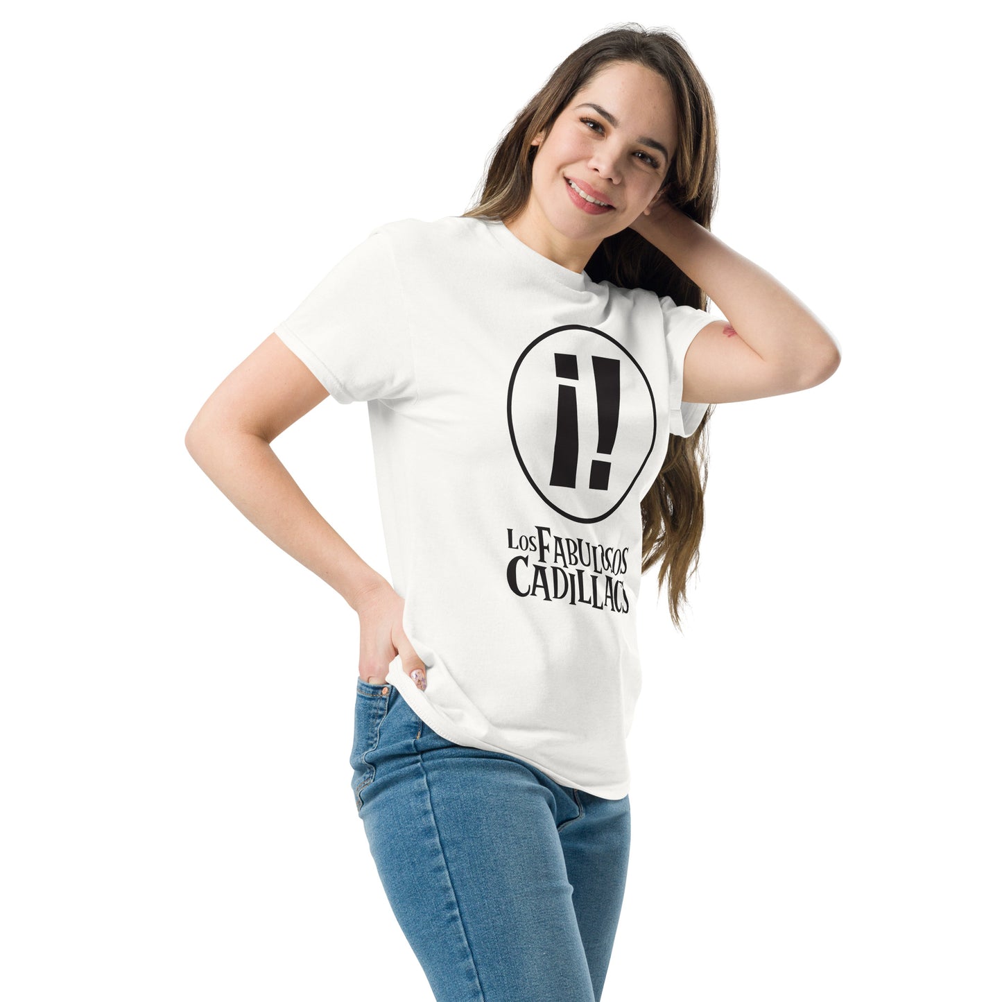Los Fabulosos Cadillacs. Argentina. Algodón 100%. Corte Unisex. Blanca y gris. CAM2614.