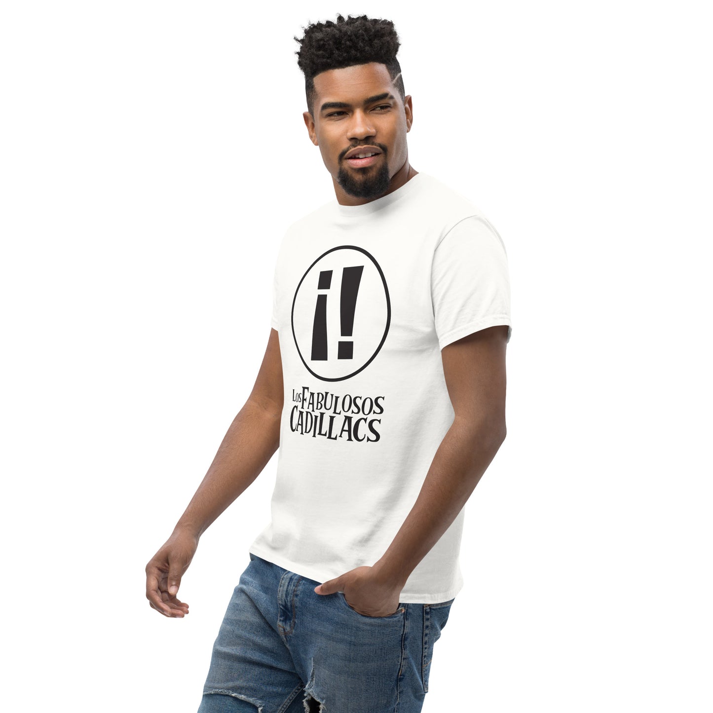 Los Fabulosos Cadillacs. Argentina. Algodón 100%. Corte Unisex. Blanca y gris. CAM2614.