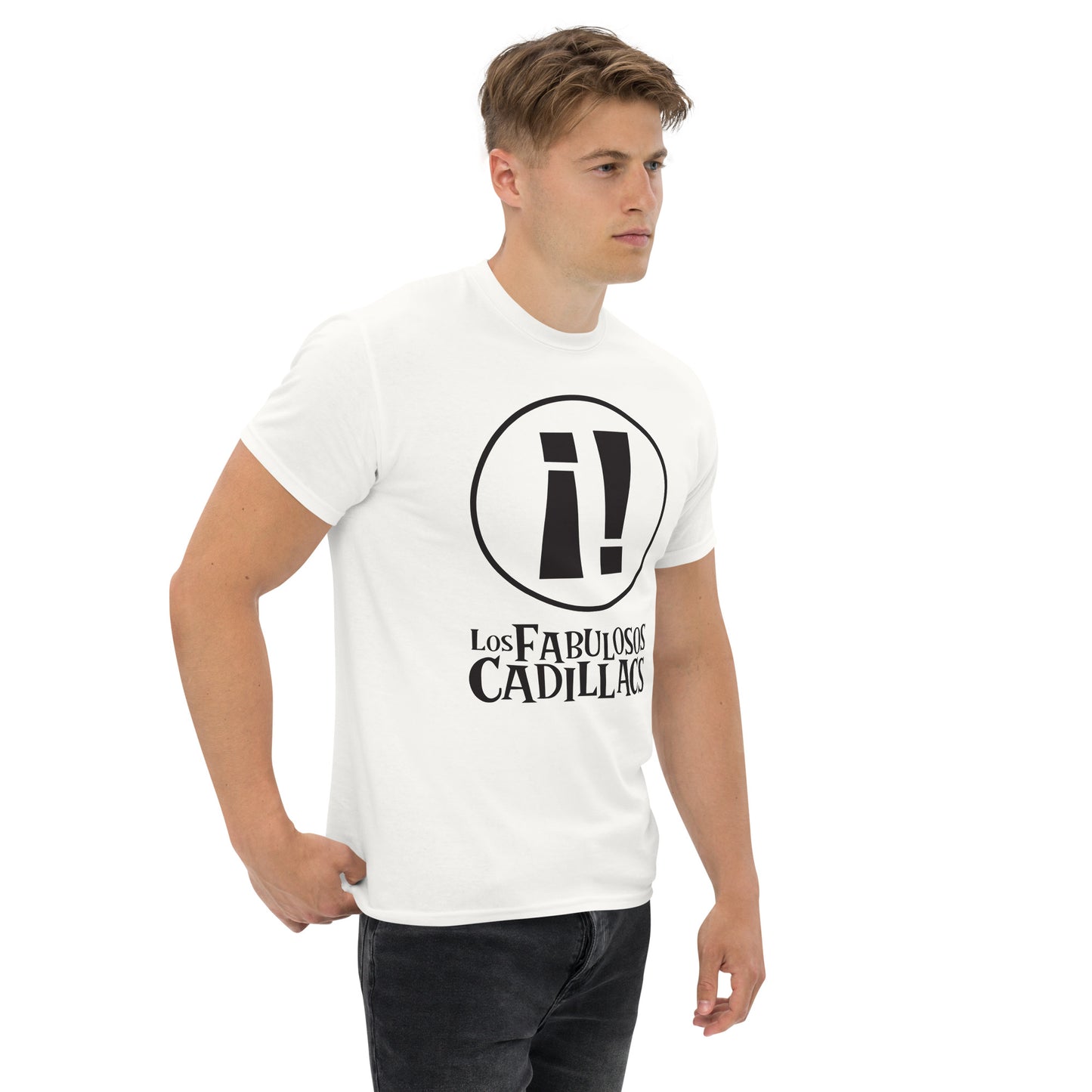 Los Fabulosos Cadillacs. Argentina. Algodón 100%. Corte Unisex. Blanca y gris. CAM2614.
