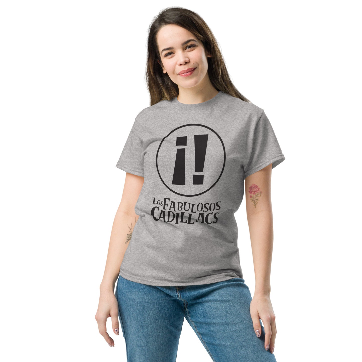Los Fabulosos Cadillacs. Argentina. Algodón 100%. Corte Unisex. Blanca y gris. CAM2614.