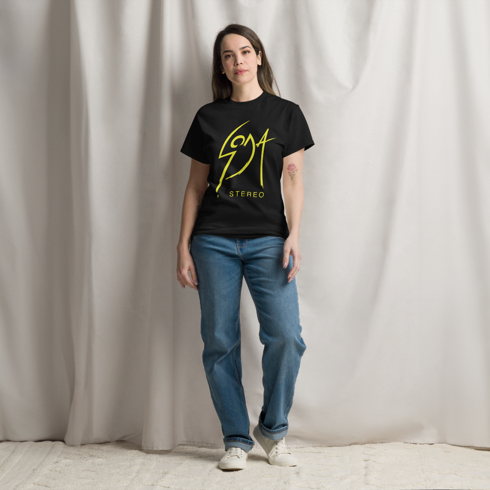 Soda Stereo. Algodón 100%. Corte Unisex. Negra. Opción 1. CAM2723.