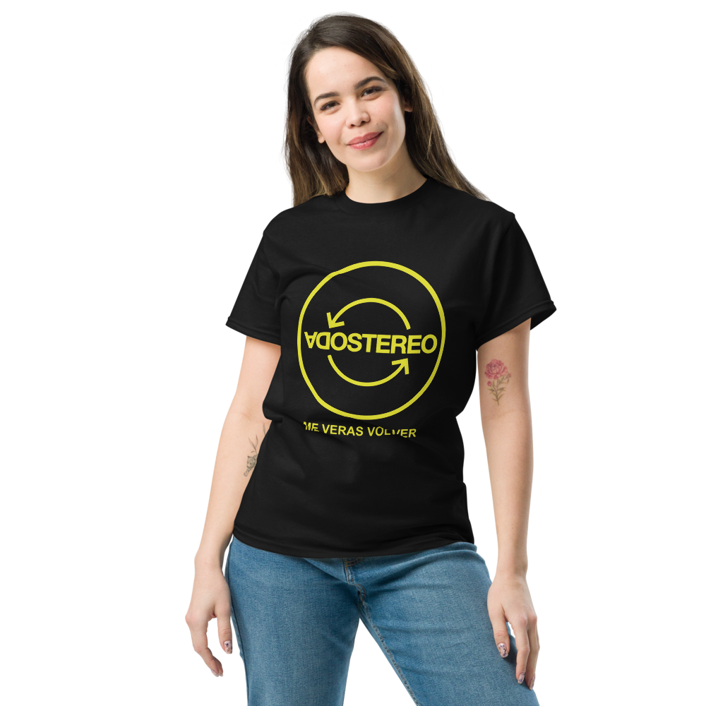 Soda Stereo. Algodón 100%. Corte Unisex. Negra. Opción 1. CAM2726.