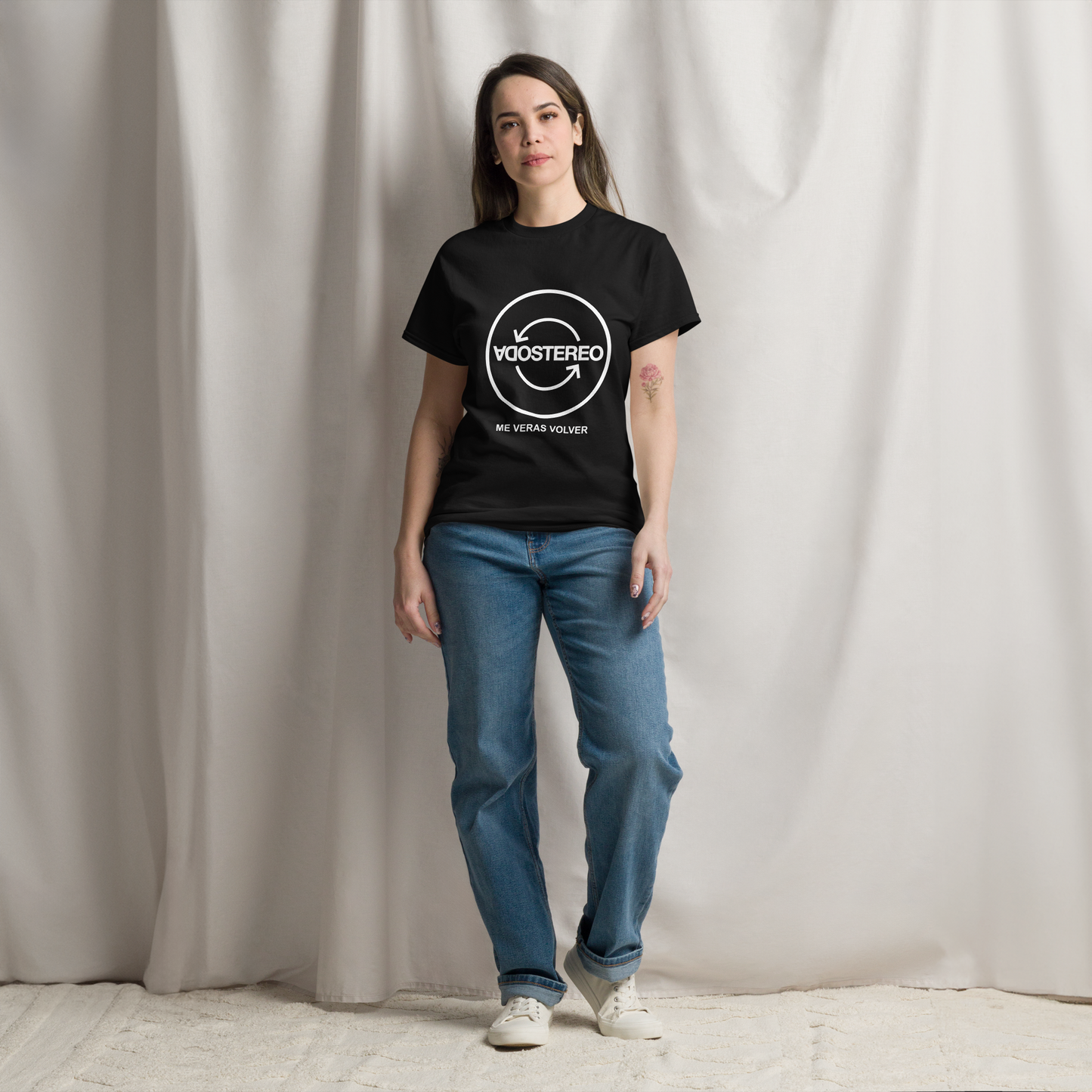 Soda Stereo. Algodón 100%. Corte Unisex. Negra. Opción 2. CAM2726.