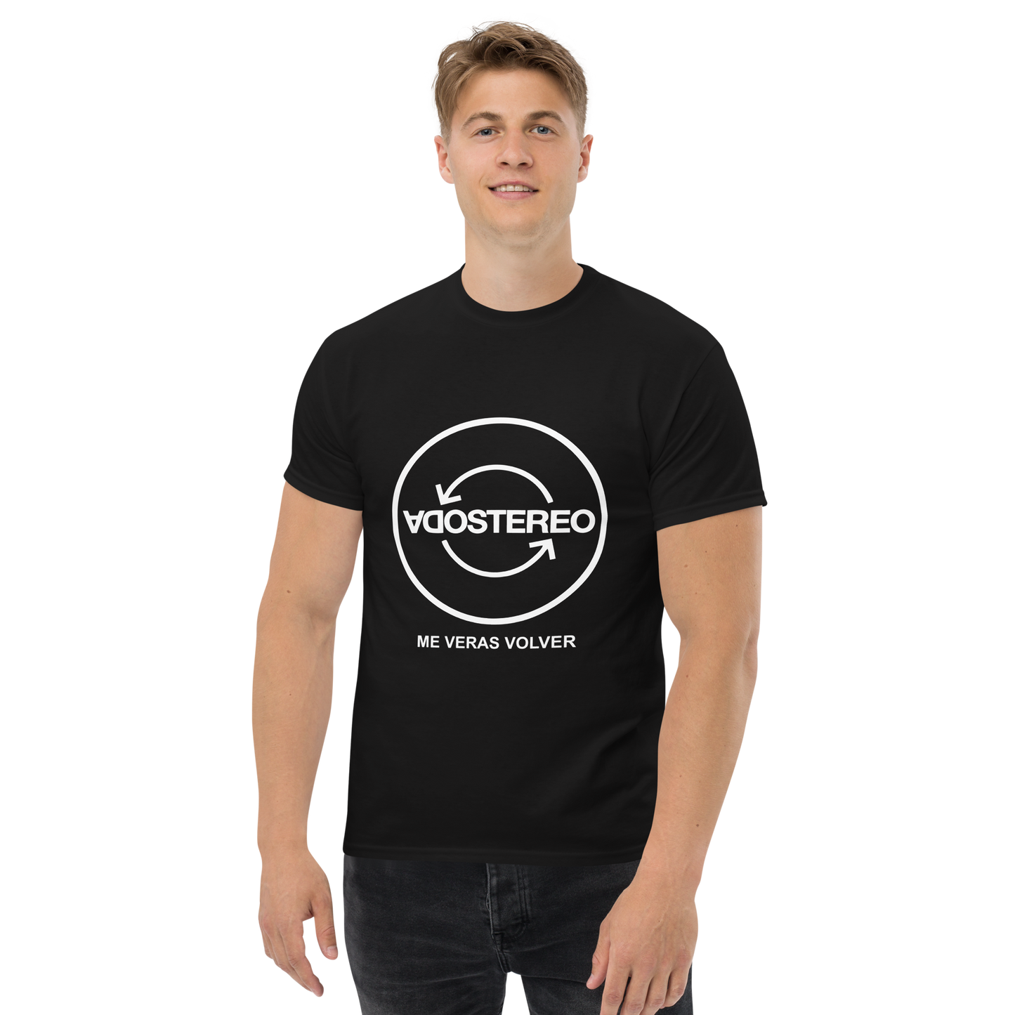 Soda Stereo. Algodón 100%. Corte Unisex. Negra. Opción 2. CAM2726.