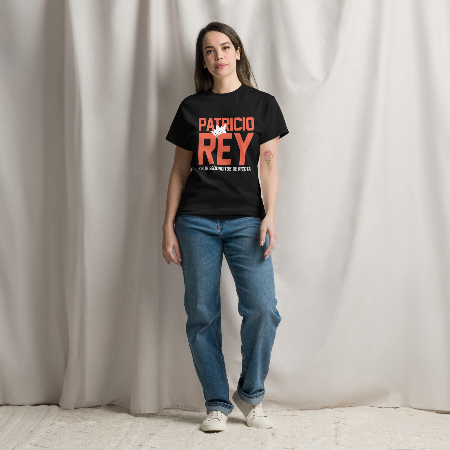 Patricio Rey y sus Redonditos de Ricota. Algodón 100%. Corte Unisex. Negra. Opción 2. CAM2512.