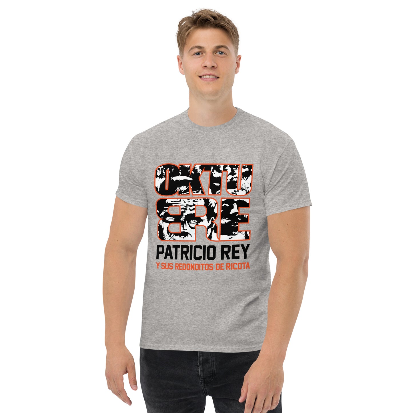 Patricio Rey y sus Redonditos de Ricota. Algodón 100%. Corte Unisex. Blanca o gris. CAM2519.