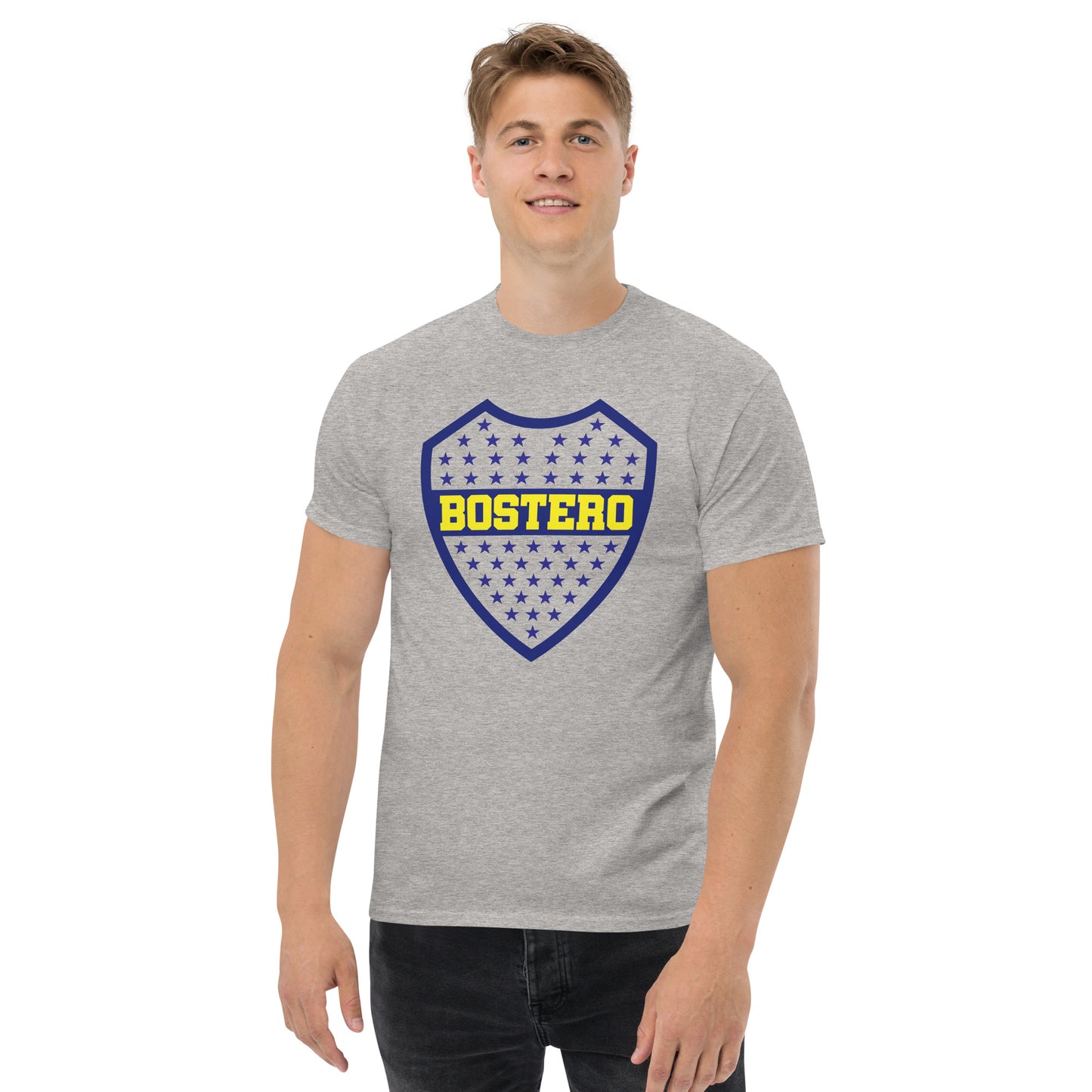 Club Atlético Boca Juniors. CABJ. Algodón 100%. Corte Unisex. Blanca o gris. CAM1217.