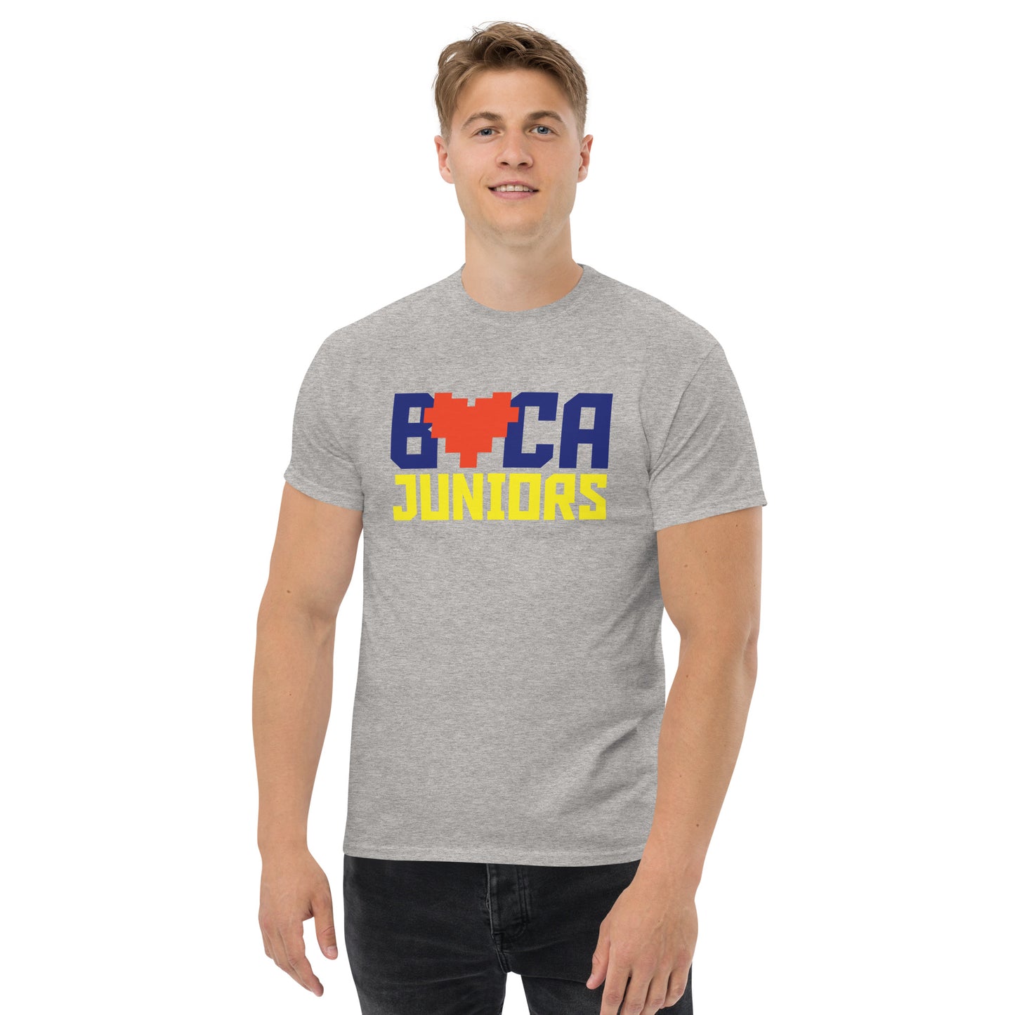 Club Atlético Boca Juniors. CABJ. Algodón 100%. Corte Unisex. Blanca o gris. CAM1218.