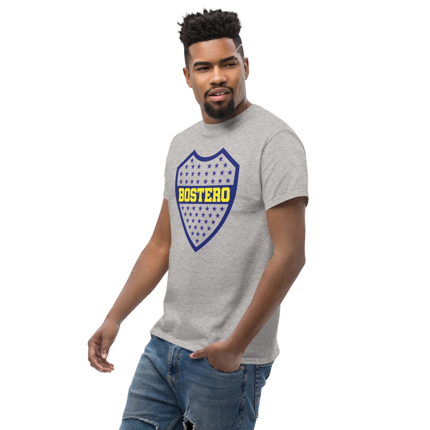 Club Atlético Boca Juniors. CABJ. Algodón 100%. Corte Unisex. Blanca o gris. CAM1217.