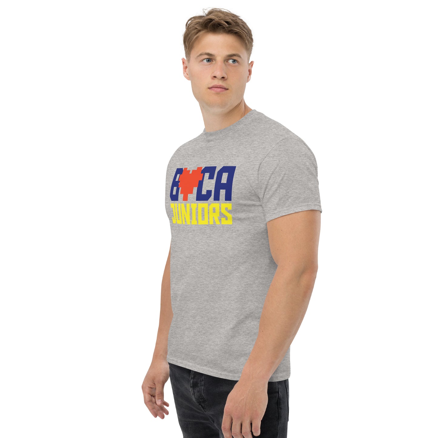 Club Atlético Boca Juniors. CABJ. Algodón 100%. Corte Unisex. Blanca o gris. CAM1218.