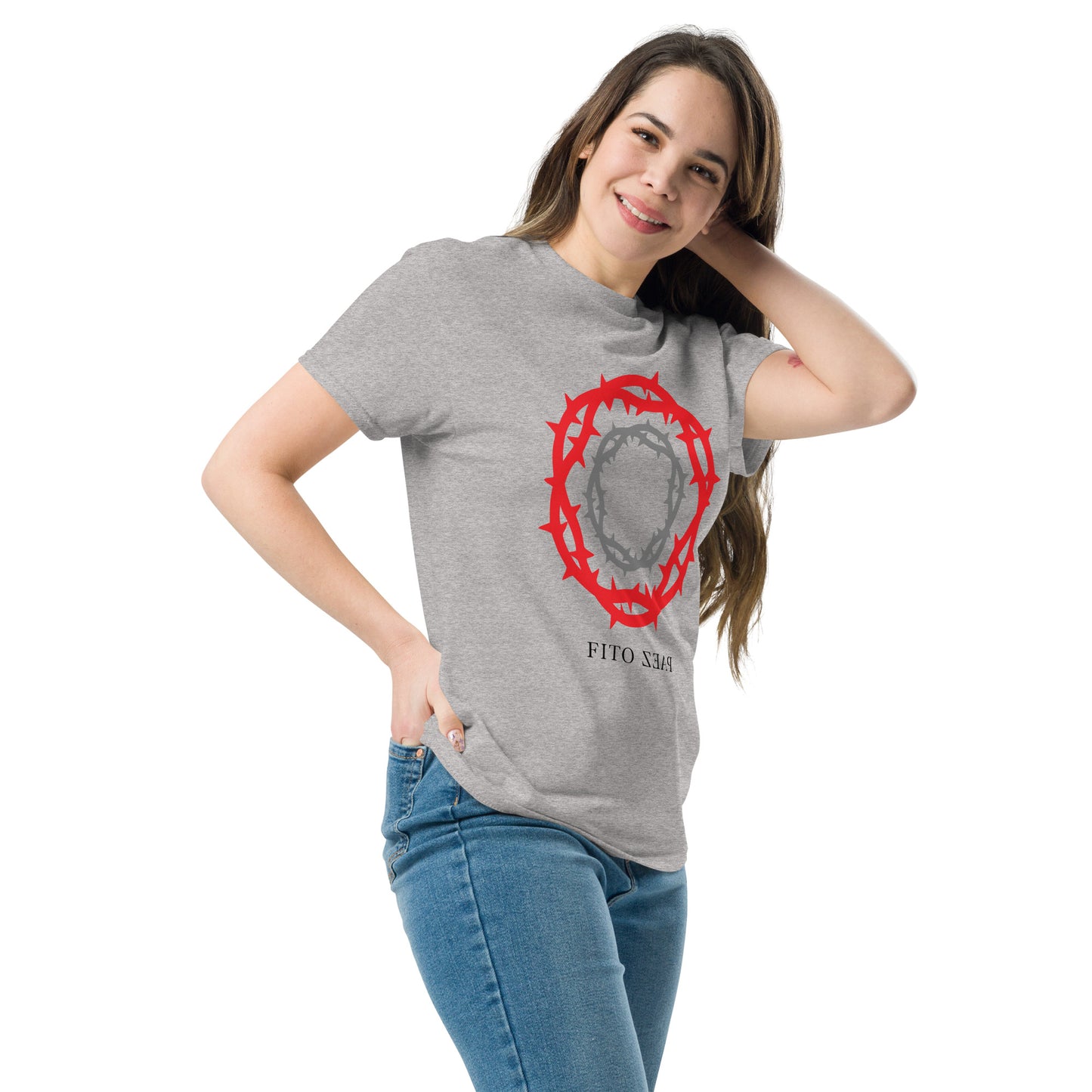 Fito Paez. El Sacrificio. Algodón 100%. Corte Unisex. Blanca y gris. CAM2815.