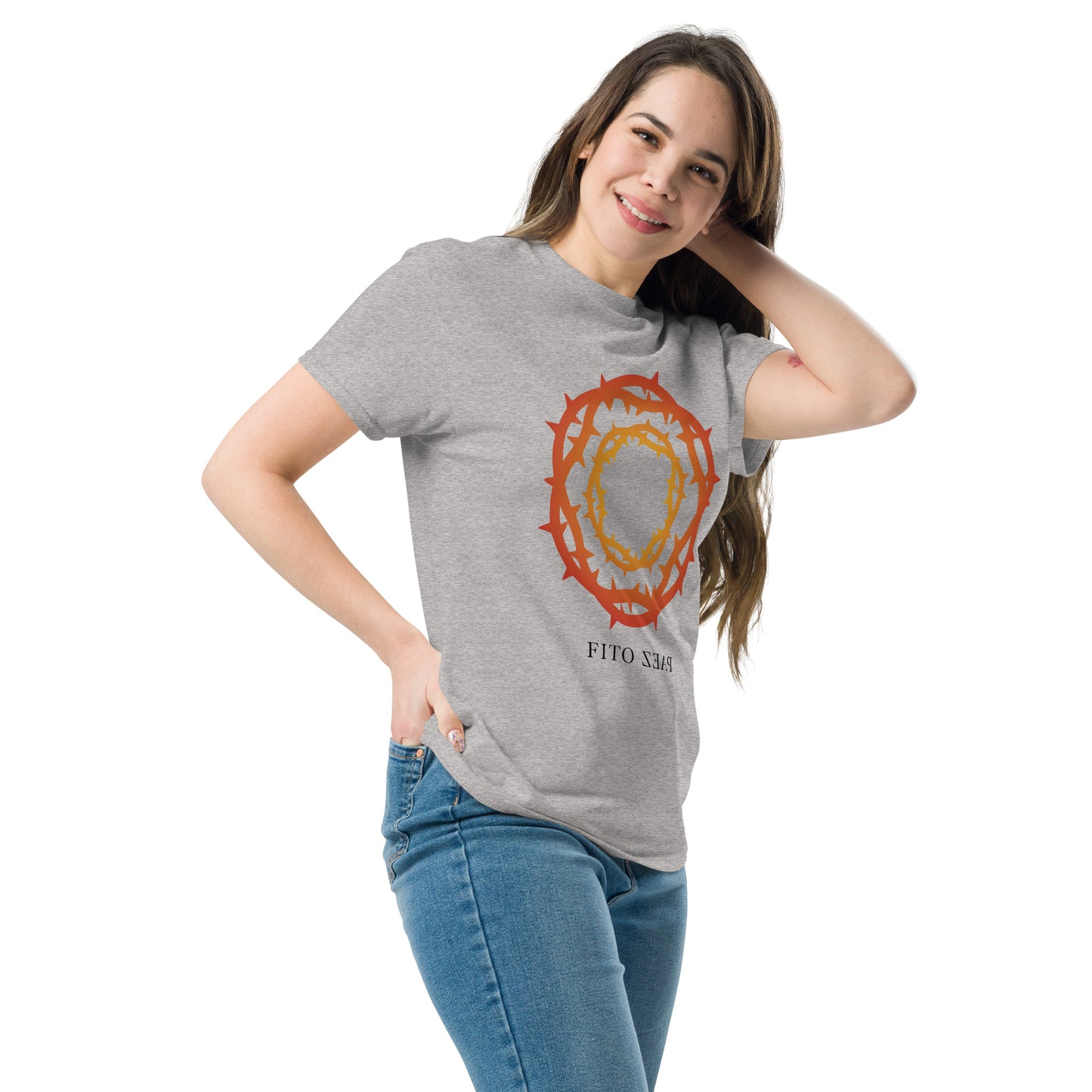 Fito Paez. El Sacrificio. Algodón 100%. Corte Unisex. Blanca y gris. CAM2814.