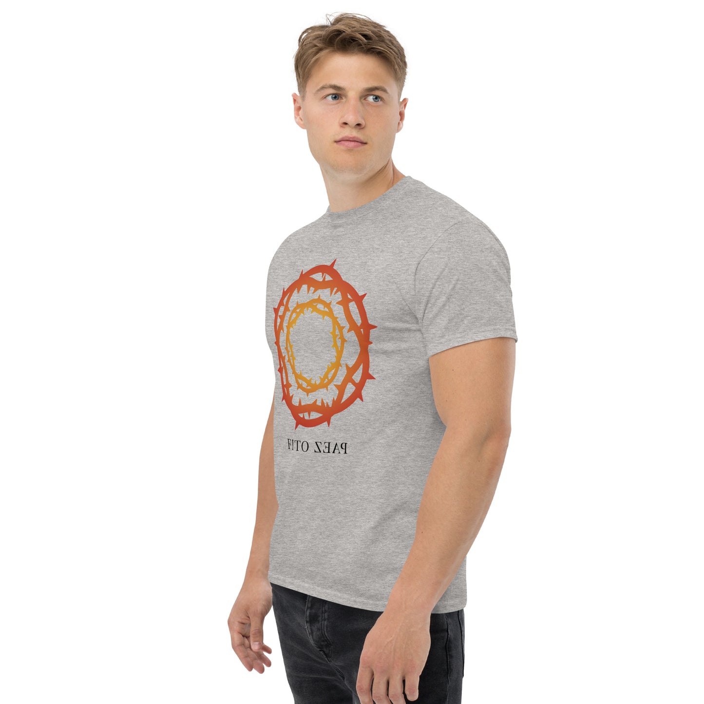 Fito Paez. El Sacrificio. Algodón 100%. Corte Unisex. Blanca y gris. CAM2814.