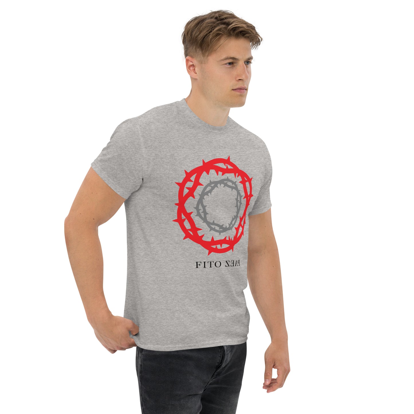 Fito Paez. El Sacrificio. Algodón 100%. Corte Unisex. Blanca y gris. CAM2815.