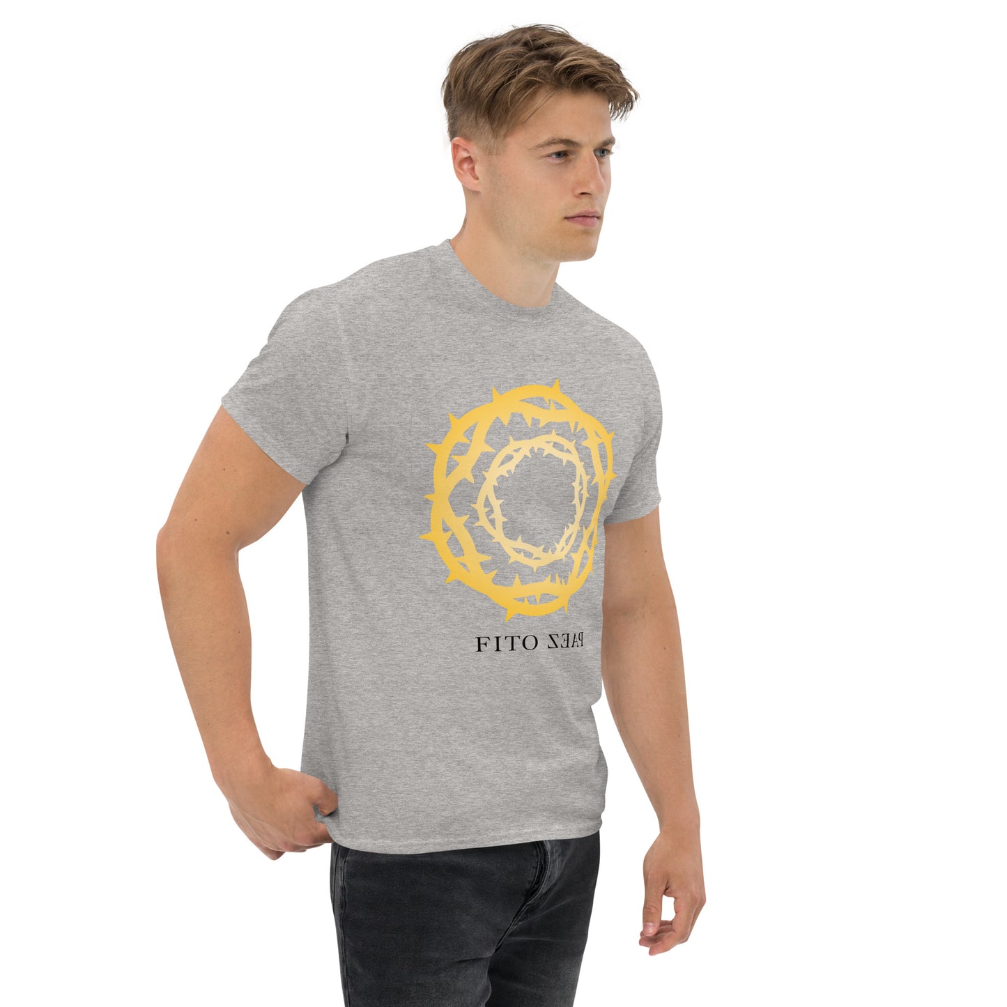 Fito Paez. El Sacrificio. Algodón 100%. Corte Unisex. Blanca y gris. CAM2816.