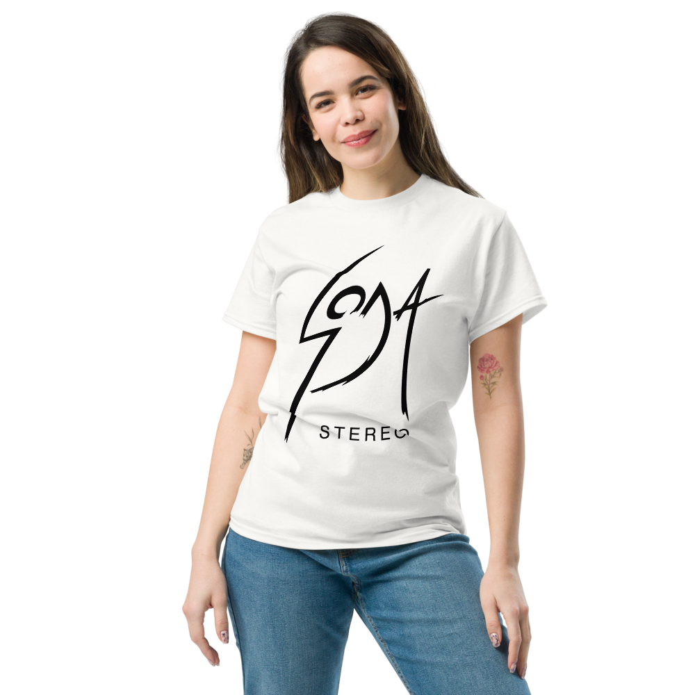 Soda Stereo. Argentina. Algodón 100%. Corte Unisex. Blanca. CAM2723.