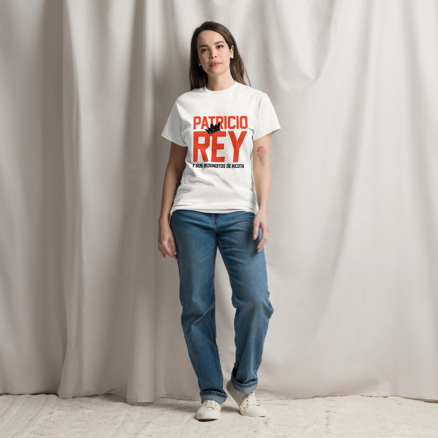 Patricio Rey y sus Redonditos de Ricota. Algodón 100%. Corte Unisex. Blanca o gris. Opción 1. CAM2512.