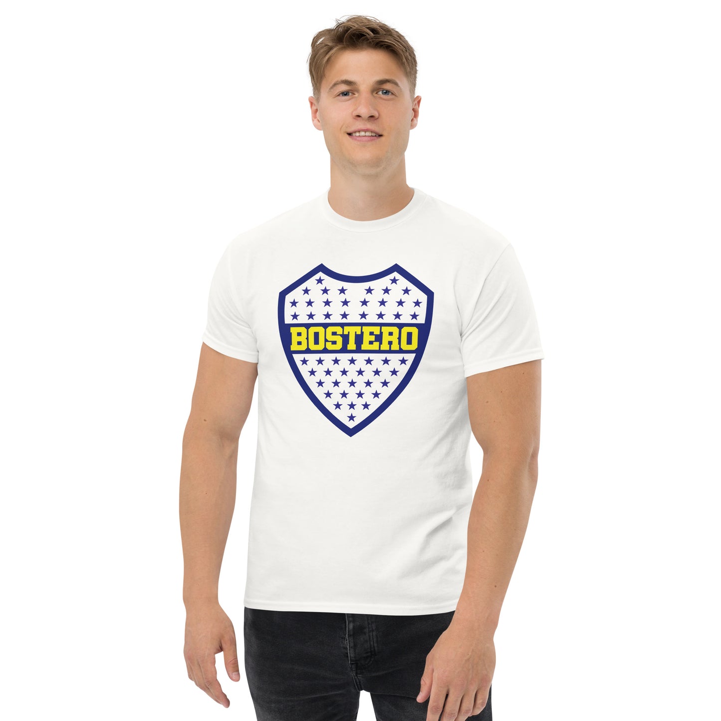 Club Atlético Boca Juniors. CABJ. Algodón 100%. Corte Unisex. Blanca o gris. CAM1217.