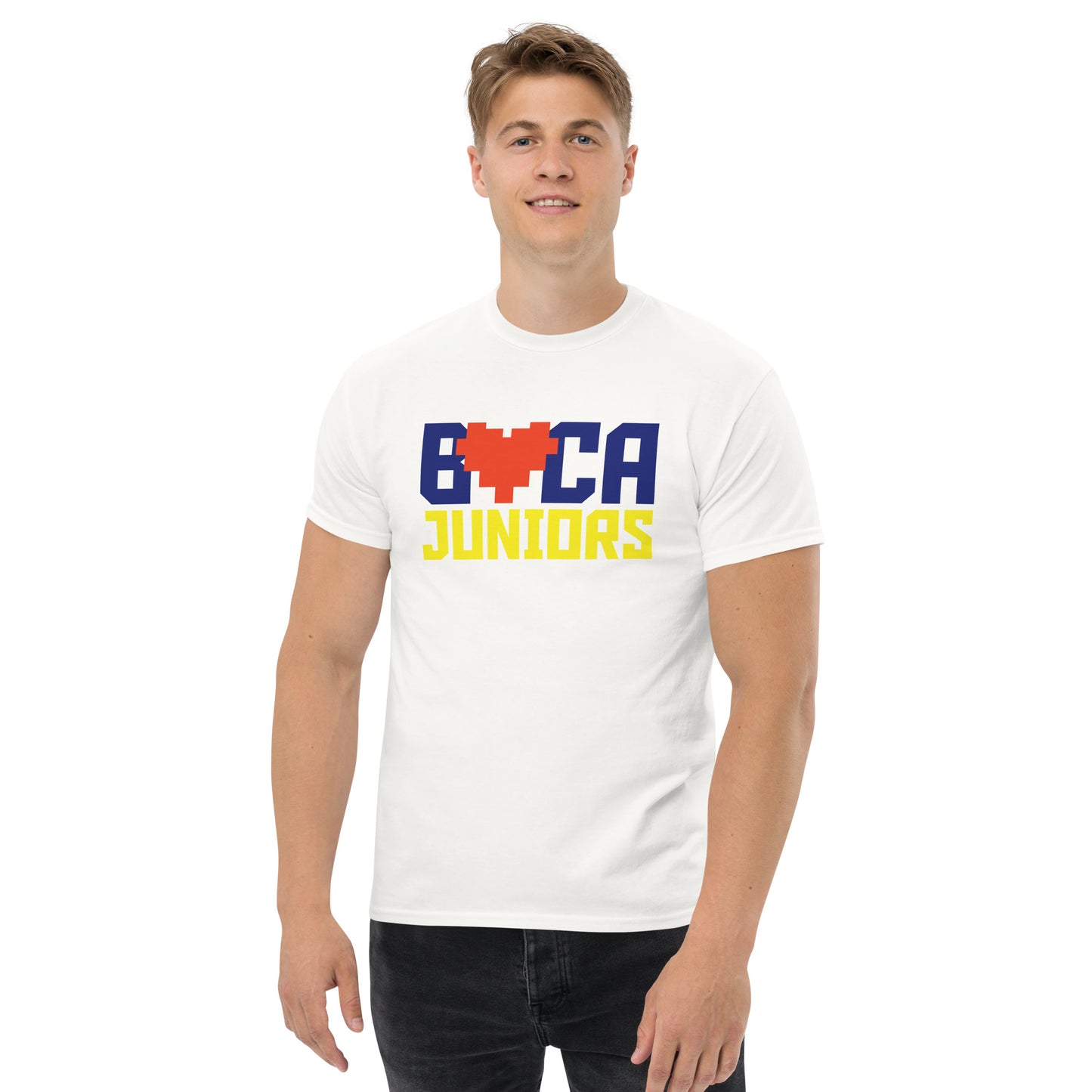 Club Atlético Boca Juniors. CABJ. Algodón 100%. Corte Unisex. Blanca o gris. CAM1218.