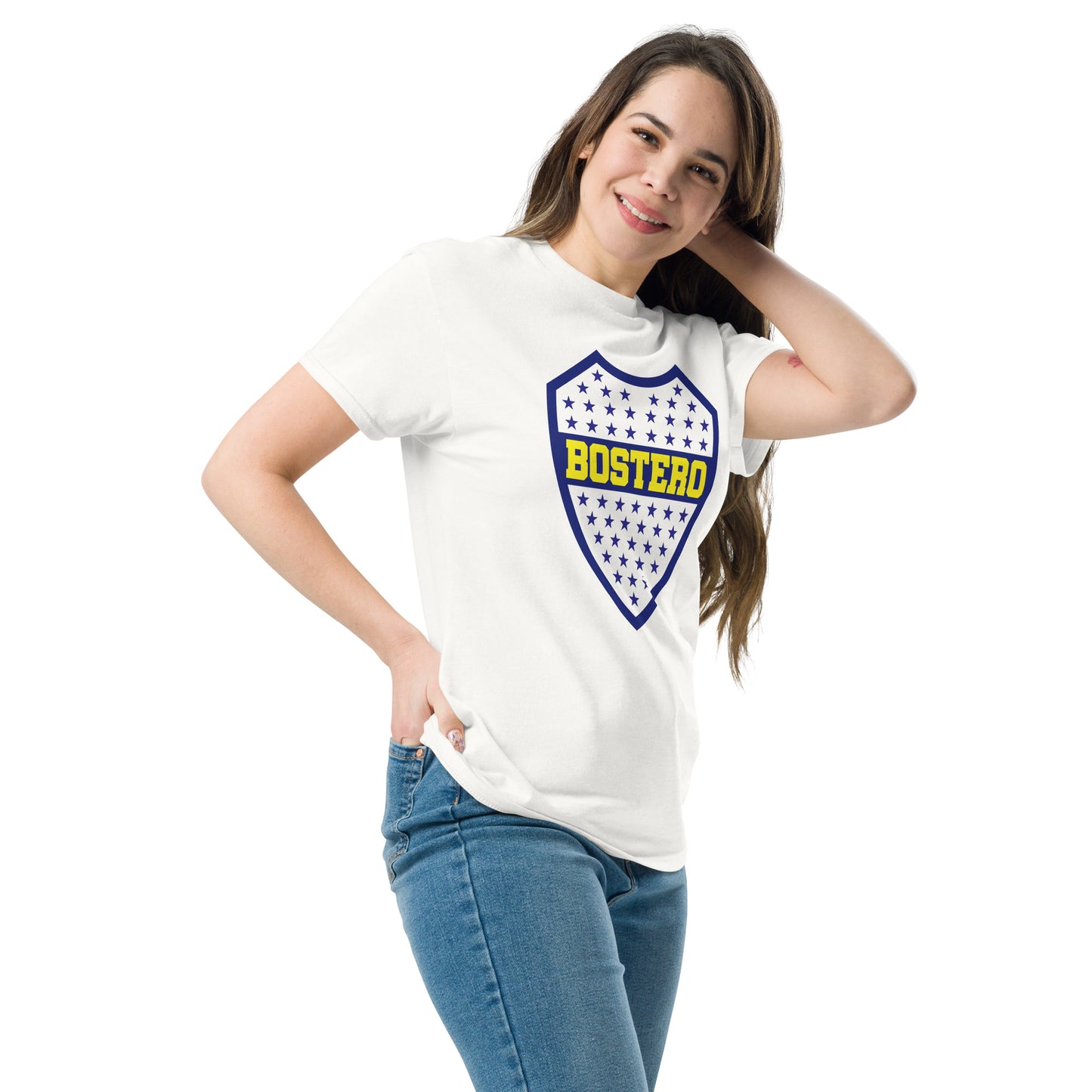 Club Atlético Boca Juniors. CABJ. Algodón 100%. Corte Unisex. Blanca o gris. CAM1217.