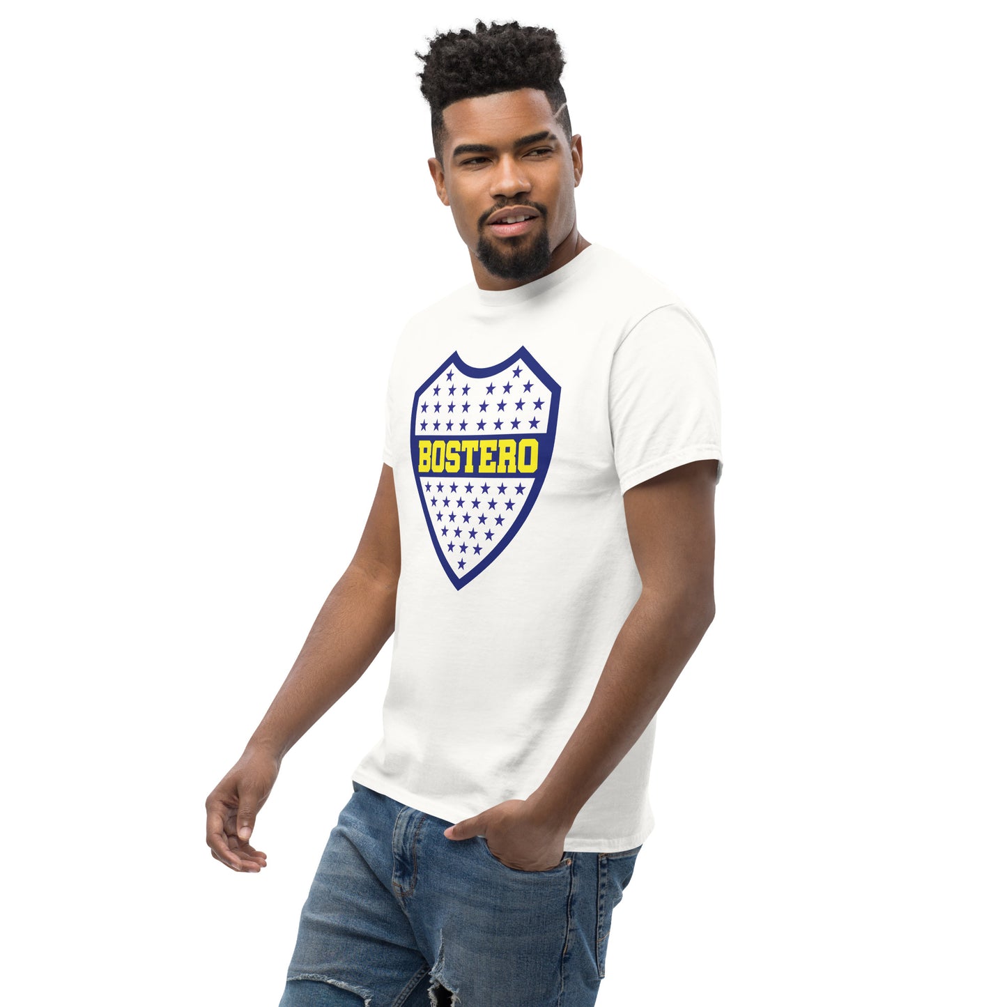 Club Atlético Boca Juniors. CABJ. Algodón 100%. Corte Unisex. Blanca o gris. CAM1217.