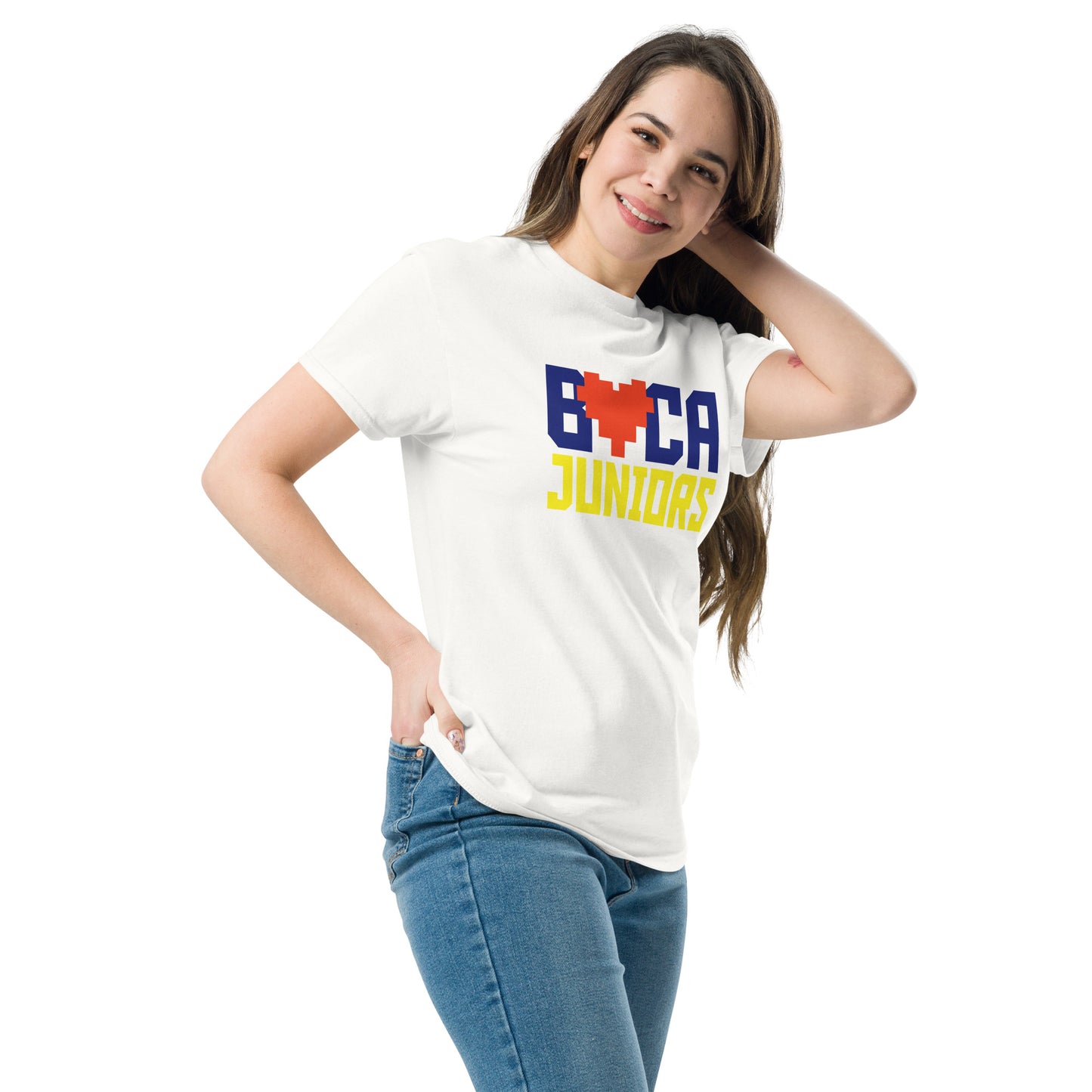 Club Atlético Boca Juniors. CABJ. Algodón 100%. Corte Unisex. Blanca o gris. CAM1218.