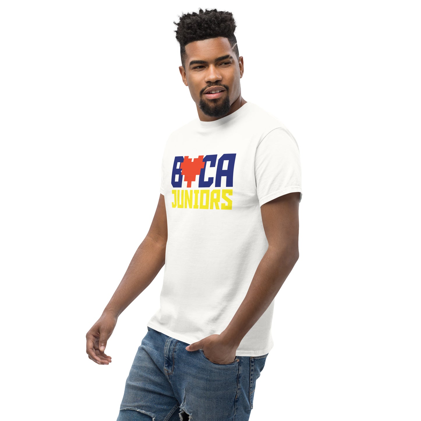 Club Atlético Boca Juniors. CABJ. Algodón 100%. Corte Unisex. Blanca o gris. CAM1218.