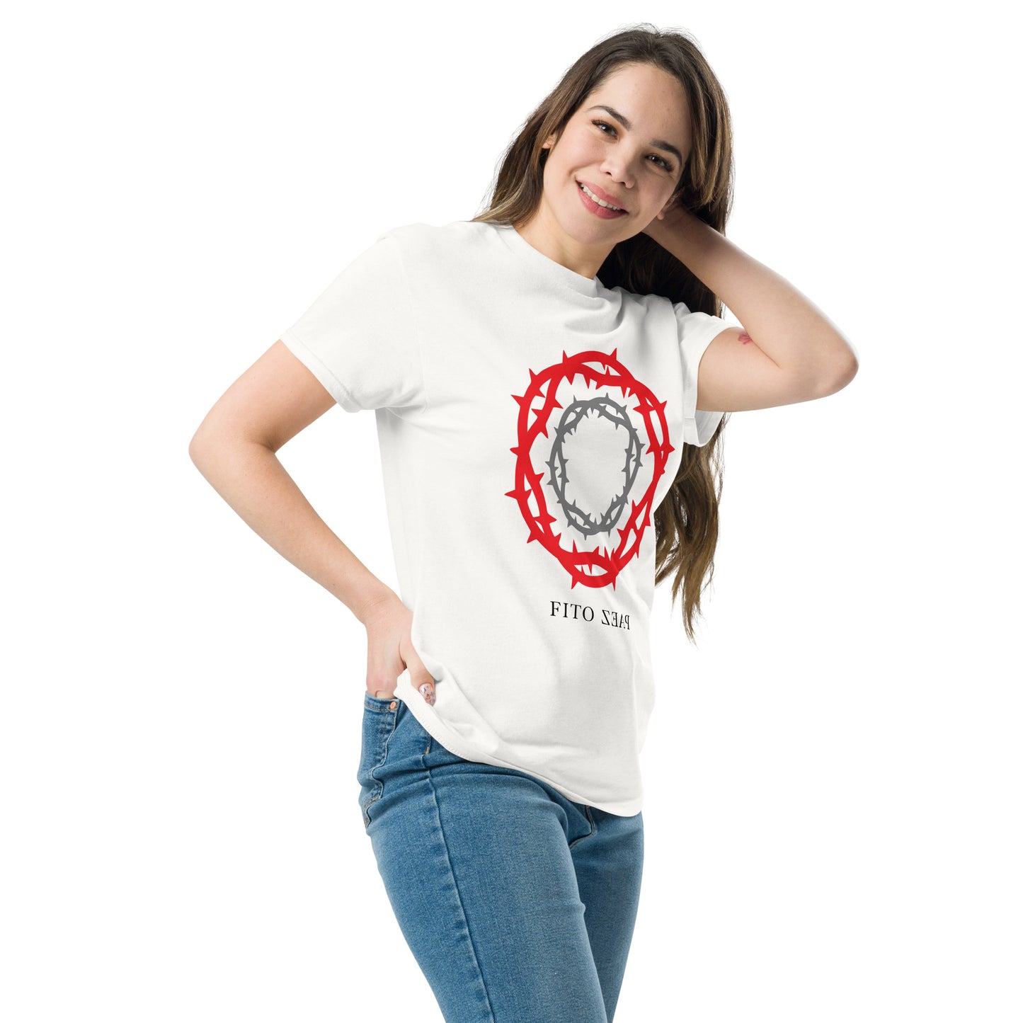 Fito Paez. El Sacrificio. Algodón 100%. Corte Unisex. Blanca y gris. CAM2815.
