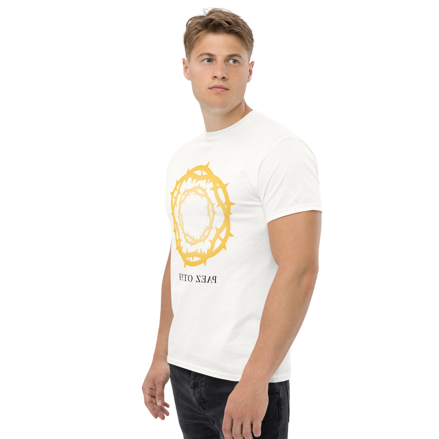 Fito Paez. El Sacrificio. Algodón 100%. Corte Unisex. Blanca y gris. CAM2816.
