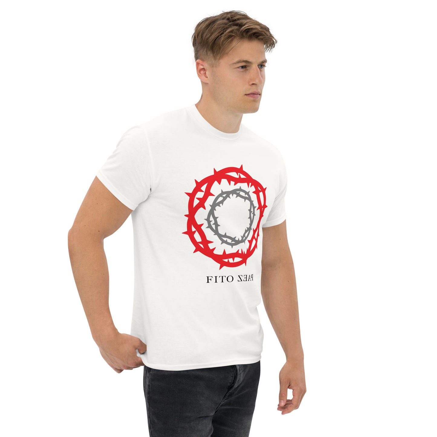 Fito Paez. El Sacrificio. Algodón 100%. Corte Unisex. Blanca y gris. CAM2815.