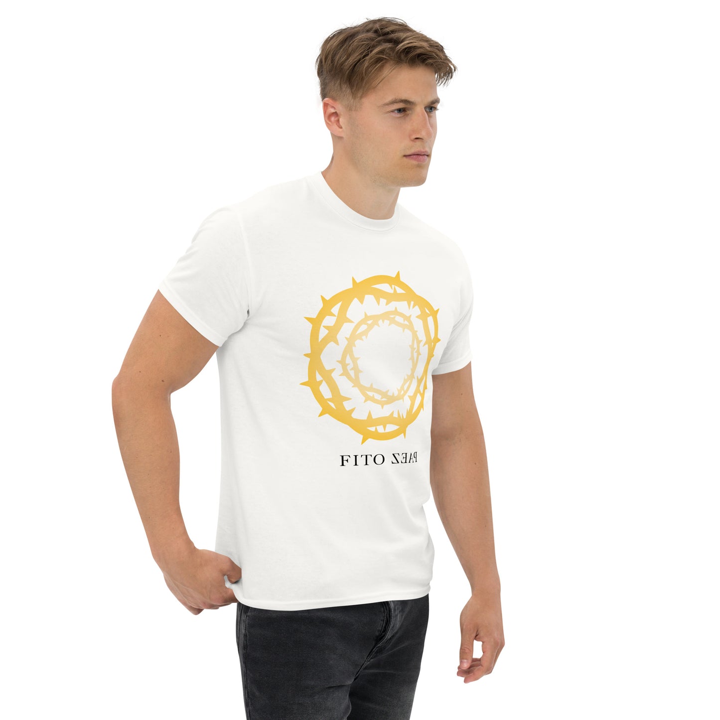 Fito Paez. El Sacrificio. Algodón 100%. Corte Unisex. Blanca y gris. CAM2816.