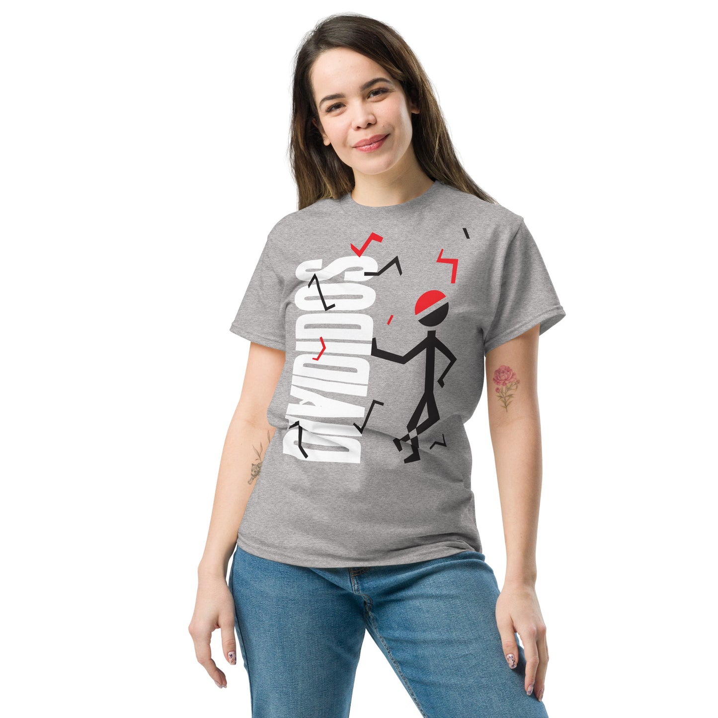Divididos. Camiseta de Algodón 100% peinado. Corte Unisex. Gris. Opción 1. CAM2412.