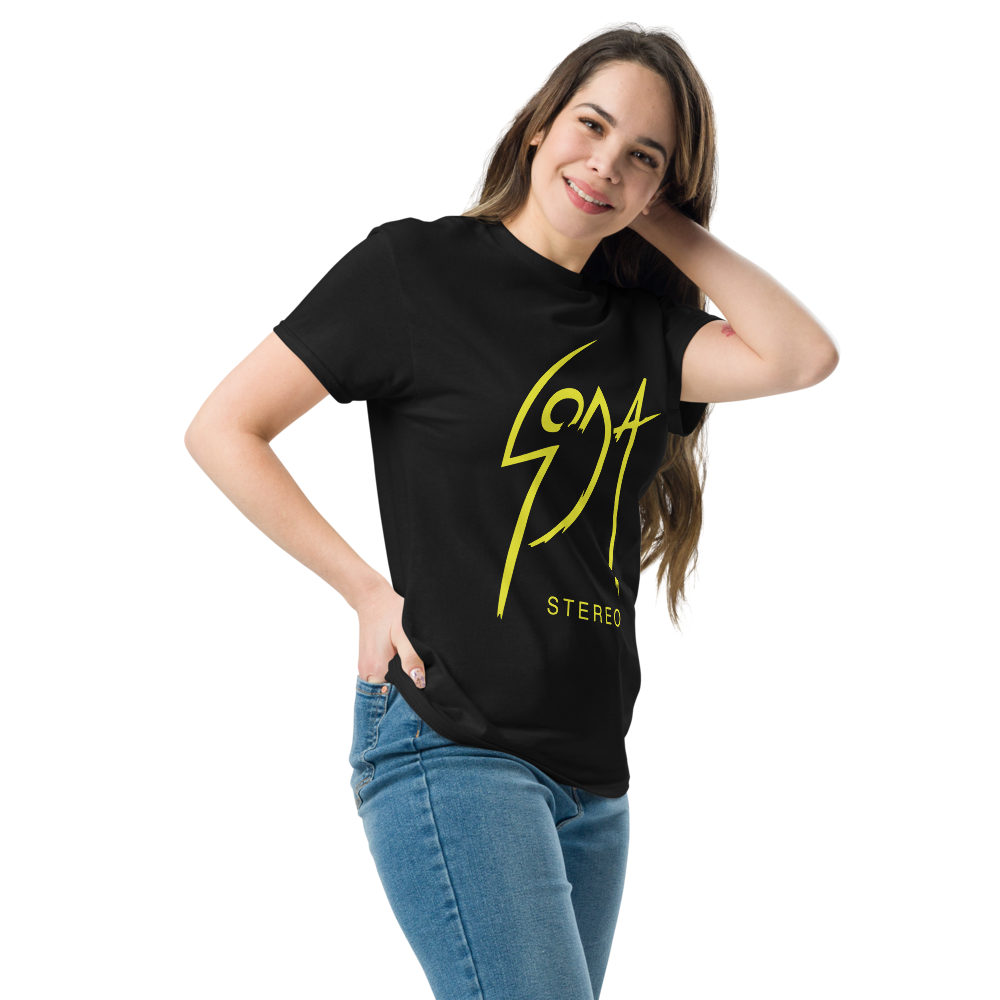 Soda Stereo. Algodón 100%. Corte Unisex. Negra. Opción 1. CAM2723.