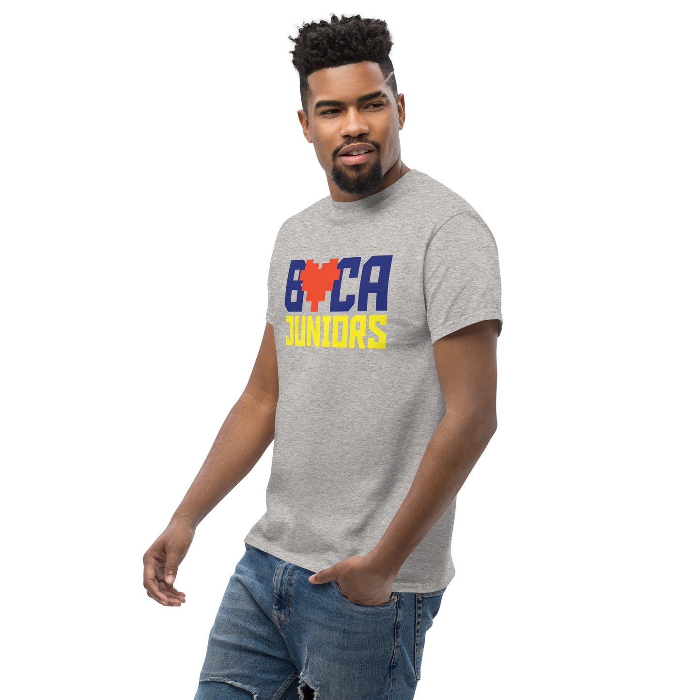 Club Atlético Boca Juniors. CABJ. Algodón 100%. Corte Unisex. Blanca o gris. CAM1218.